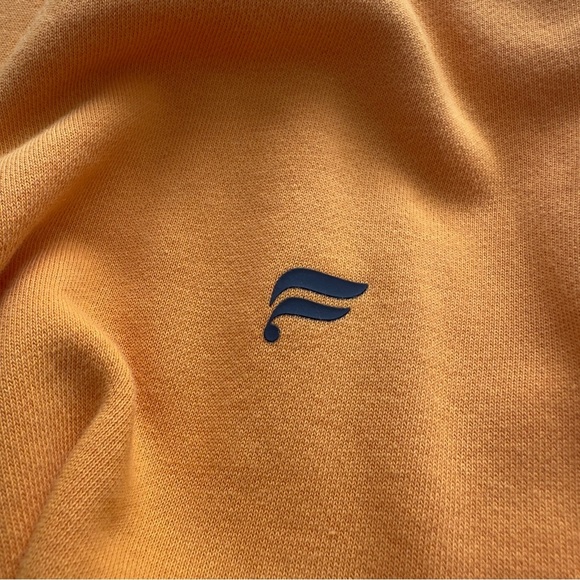Fabletics US Mens Small Golden Ochre Lightweight Casual Pullover Sweater Hoodie - Picture 5 of 9